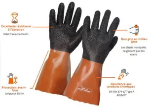 Gants ROSTAING GasPro hydrocarbures longs grip