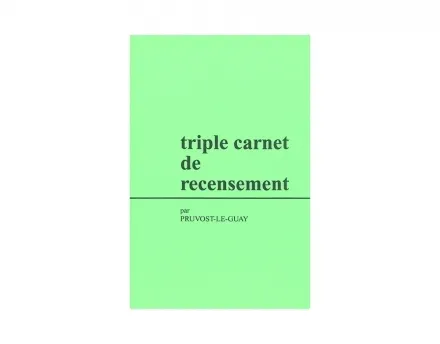 Produit Triple carnet de recensement Image