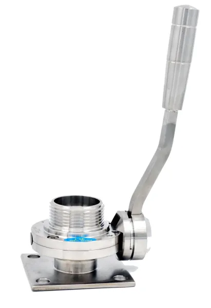 Produit Vanne papillon avec bride carrée et nez fileté MACON - Inox 316L Image