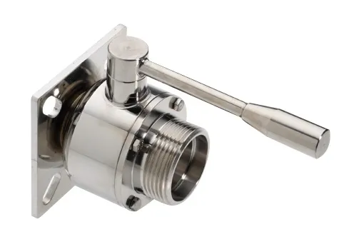 Produit Vanne papillon avec bride carrée et nez fileté MACON et joint alcool - Inox 316L Image